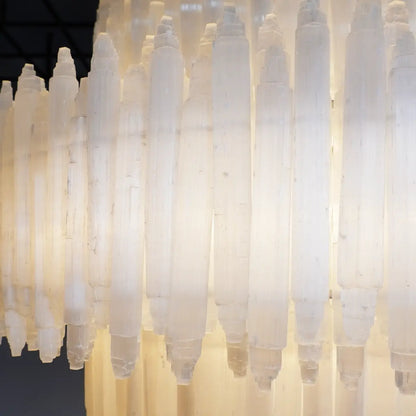 Art Selenite Layer Round Chandelier - Richardrider