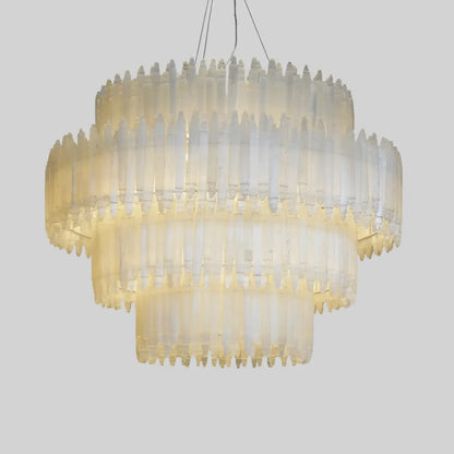 Art Selenite Layer Round Chandelier - Richardrider