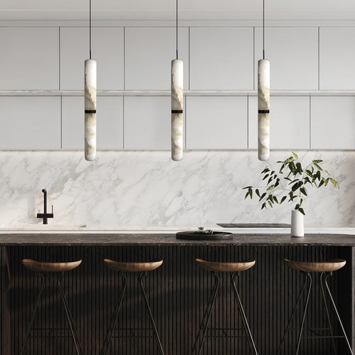Modern Alabaster Pendant Light for Kitchen Island/Bedside
