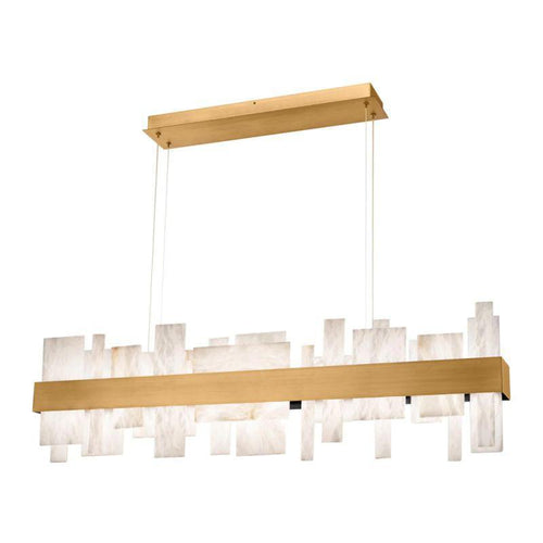 Acropolis 46in LED Linear Alabaster Chandelier - Richardrider