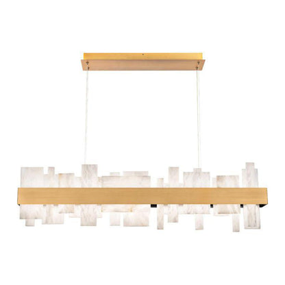 Acropolis 46in LED Linear Alabaster Chandelier - Richardrider