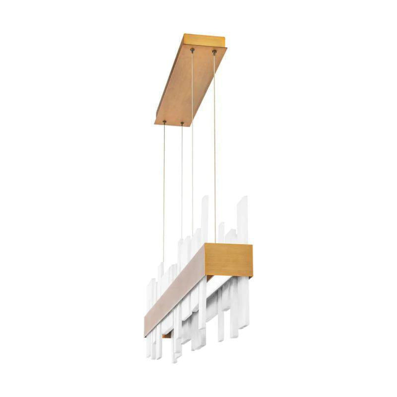 Acropolis 46in LED Linear Alabaster Chandelier - Richardrider