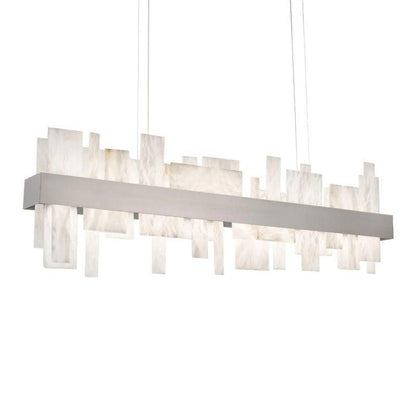 Acropolis 46in LED Linear Alabaster Chandelier - Richardrider
