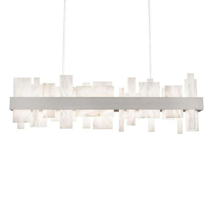 Acropolis 46in LED Linear Alabaster Chandelier - Richardrider