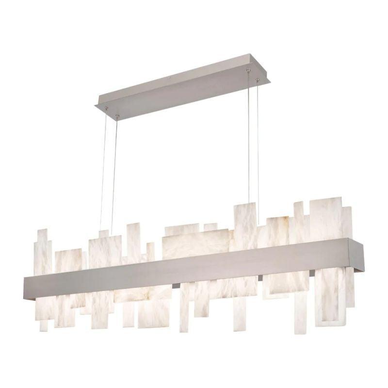Acropolis 46in LED Linear Alabaster Chandelier - Richardrider