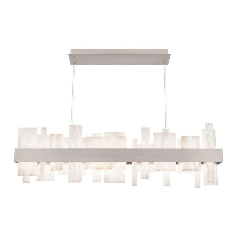 Acropolis 46in LED Linear Alabaster Chandelier - Richardrider