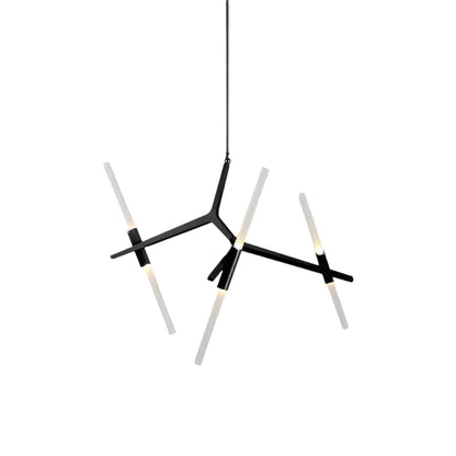 Kaievra LED Chandelier Machined Aluminum & Glass 33"W x 25"D