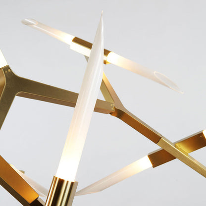 Kaievra Cascade LED Chandelier Machined Aluminum & Glass