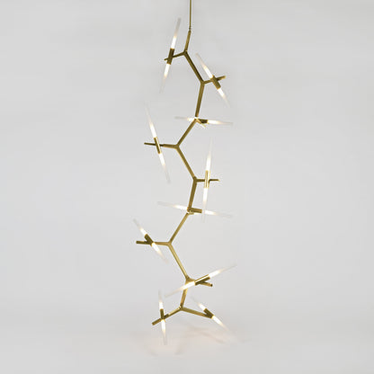 Kaievra Cascade LED Chandelier Machined Aluminum & Glass