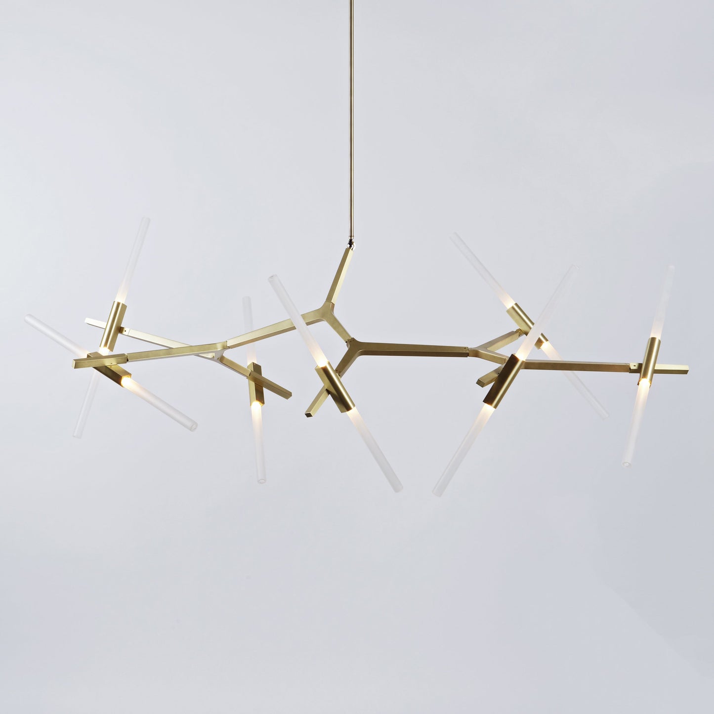 Kaievra LED Chandelier Machined Aluminum & Glass 33"W x 25"D