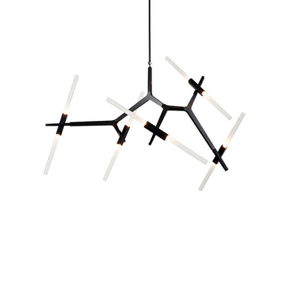 Kaievra LED Chandelier Machined Aluminum & Glass 33"W x 25"D