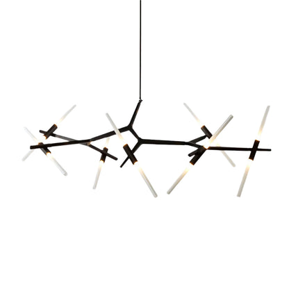 Kaievra LED Chandelier Machined Aluminum & Glass 33"W x 25"D