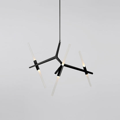 Kaievra LED Chandelier Machined Aluminum & Glass 33"W x 25"D