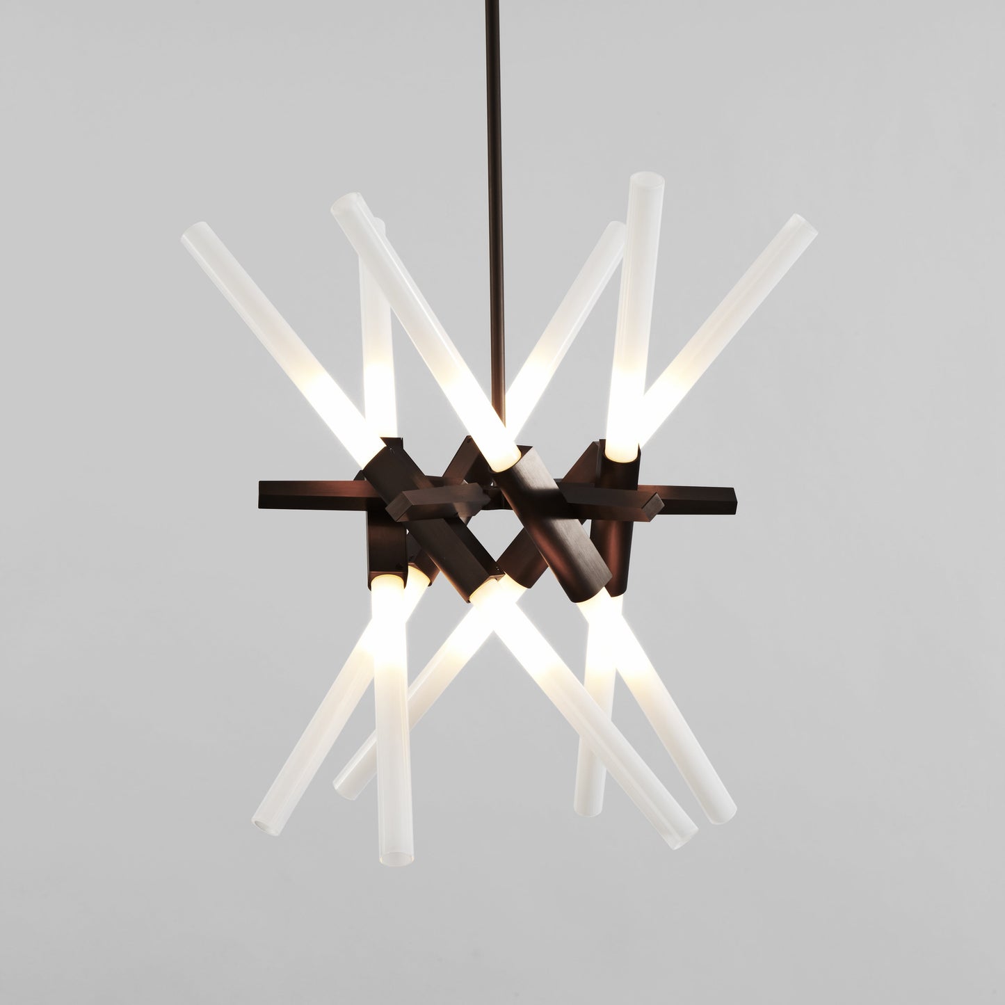 Ravaerin Agnes LED Chandelier Machined Aluminum & Glass 26"W x 26"D