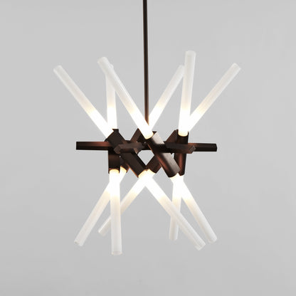 Ravaerin Agnes LED Chandelier Machined Aluminum & Glass 26"W x 26"D