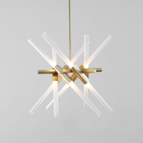 Ravaerin Agnes LED Chandelier Machined Aluminum & Glass 26"W x 26"D