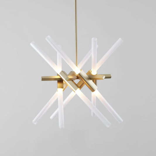 Ravaerin Agnes LED Chandelier Machined Aluminum & Glass 26"W x 26"D
