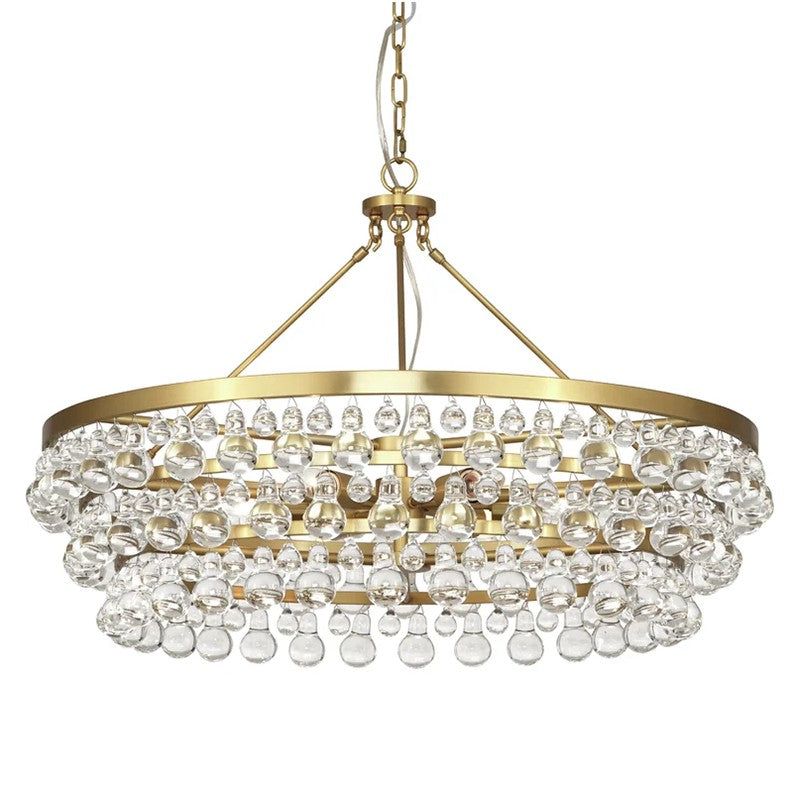 Abe Waterdrop Crystal Round Chandelier 35" - Richardrider