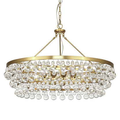 Abe Waterdrop Crystal Round Chandelier 35" - Richardrider