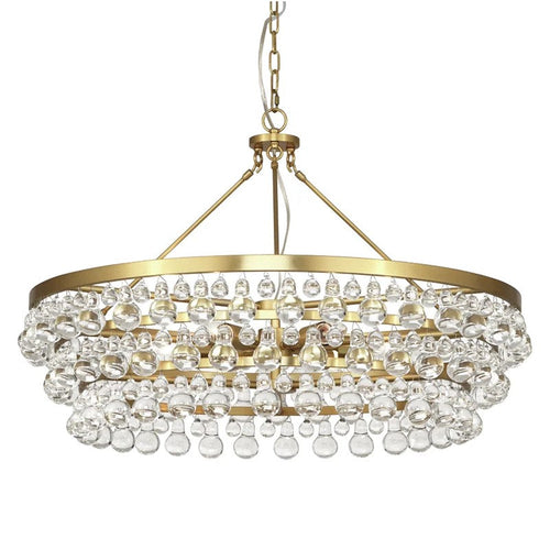 Abe Waterdrop Crystal Round Chandelier 35" - Richardrider