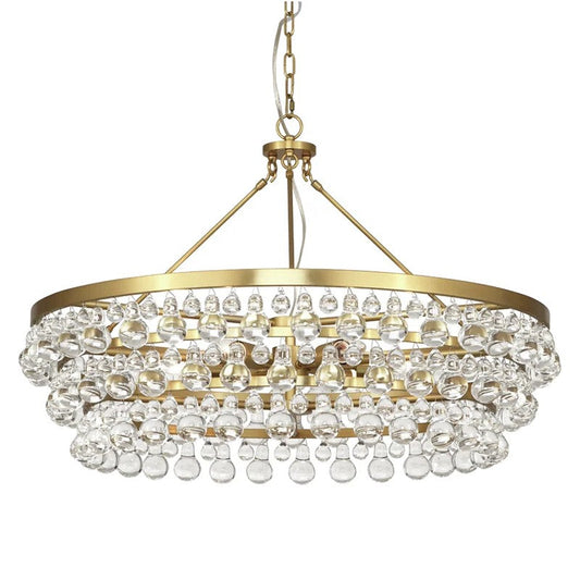 Abe Waterdrop Crystal Round Chandelier 35" - Richardrider
