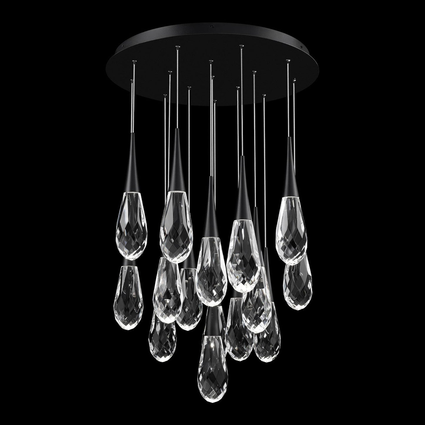 Hibiscus LED Crystal Multi Light Pendant Light - Richardrider