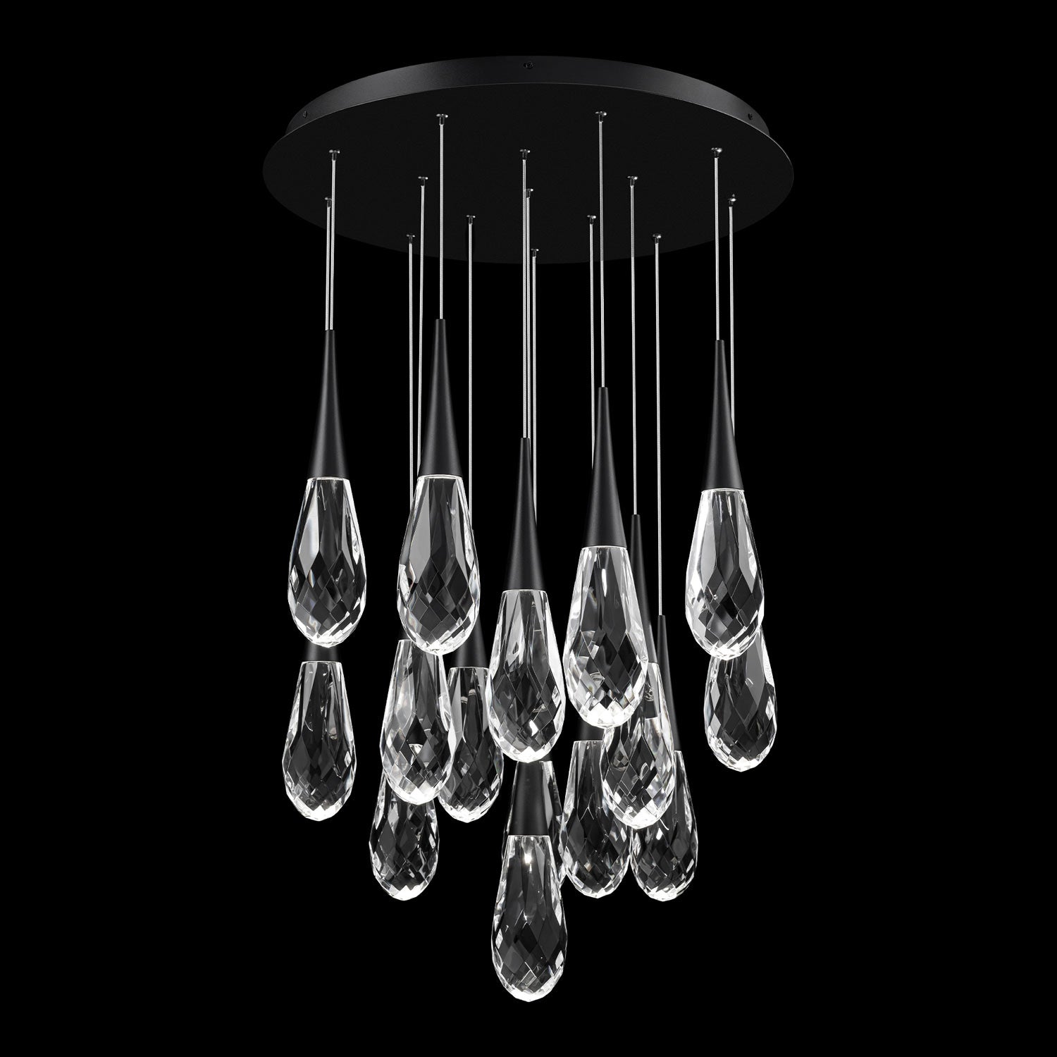 Hibiscus LED Crystal Multi Light Pendant Light - Richardrider