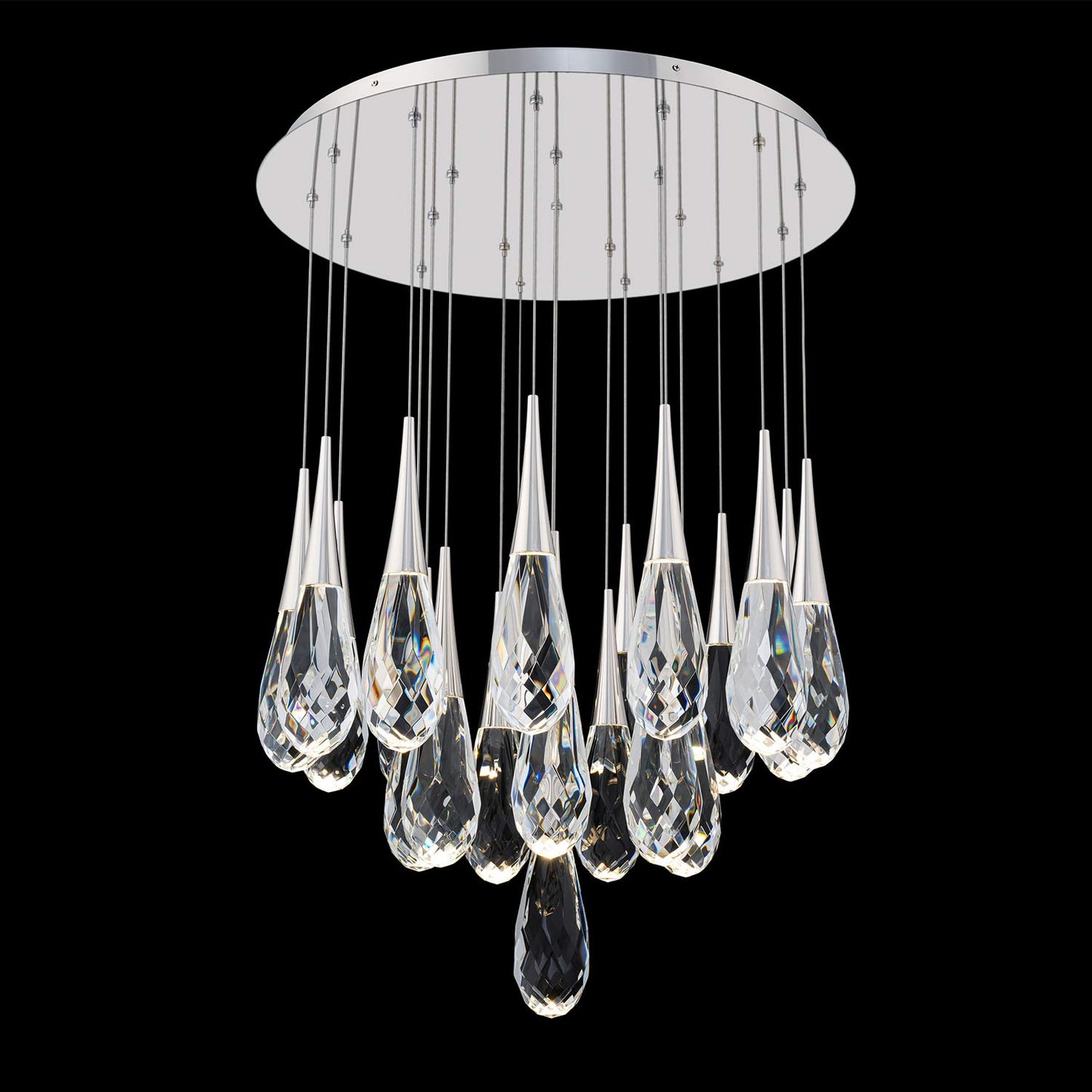 Hibiscus LED Crystal Multi Light Pendant Light - Richardrider