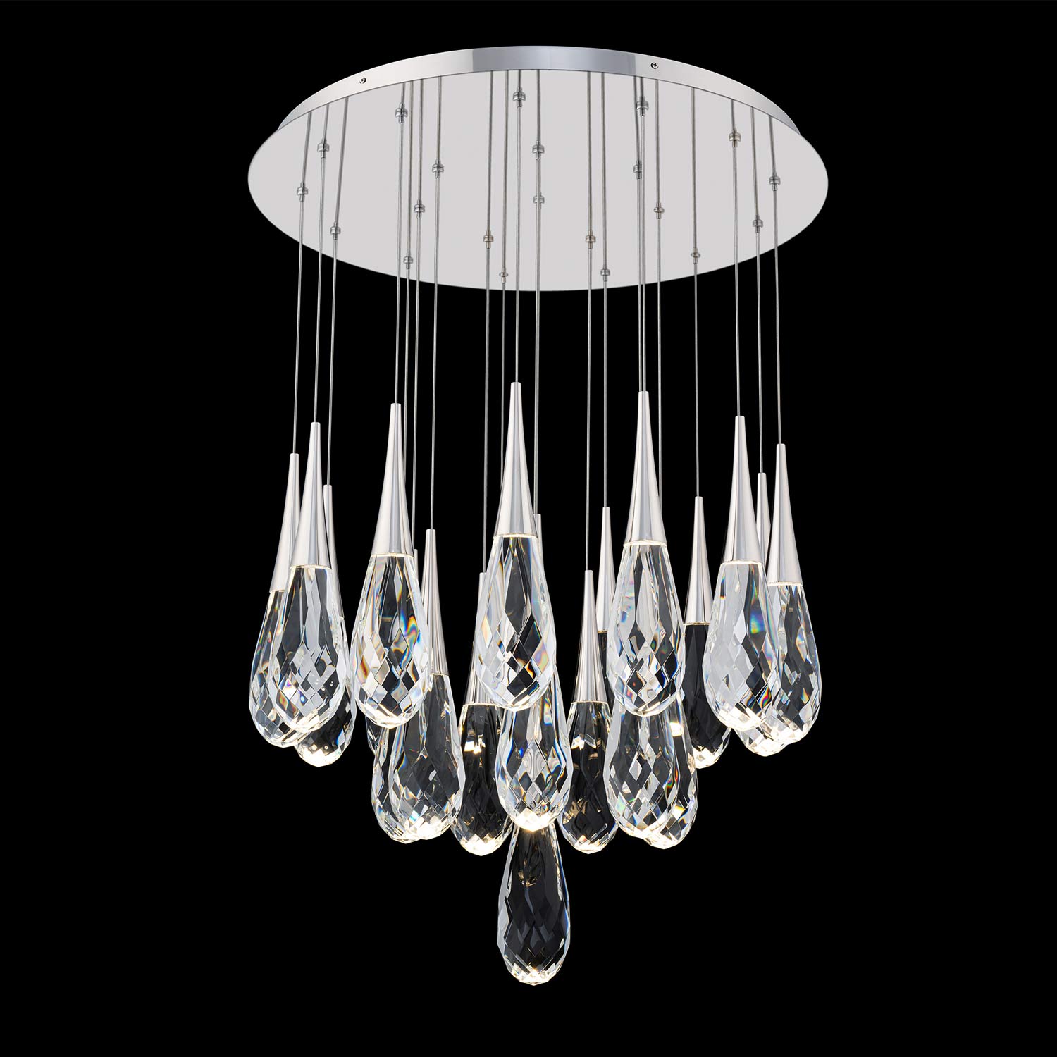Hibiscus LED Crystal Multi Light Pendant Light - Richardrider
