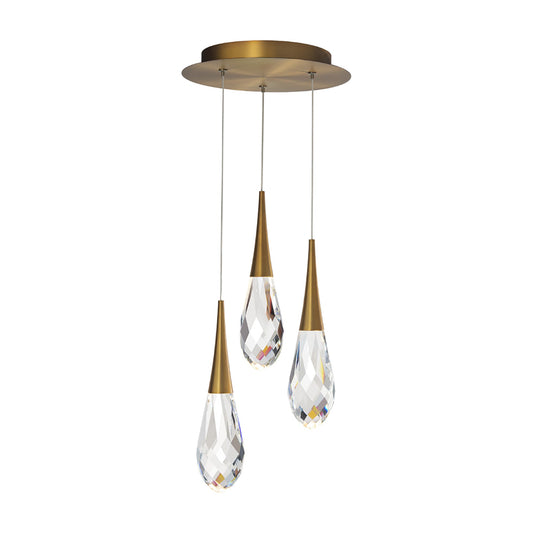 Hibiscus LED Crystal Multi Light Pendant Light - Richardrider