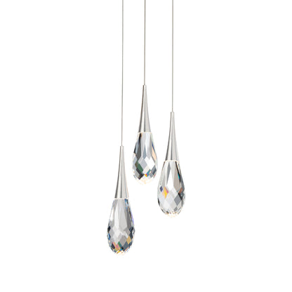 Hibiscus LED Crystal Multi Light Pendant Light - Richardrider