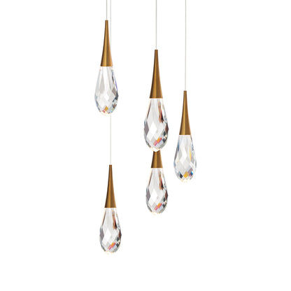 Hibiscus LED Crystal Multi Light Pendant Light - Richardrider