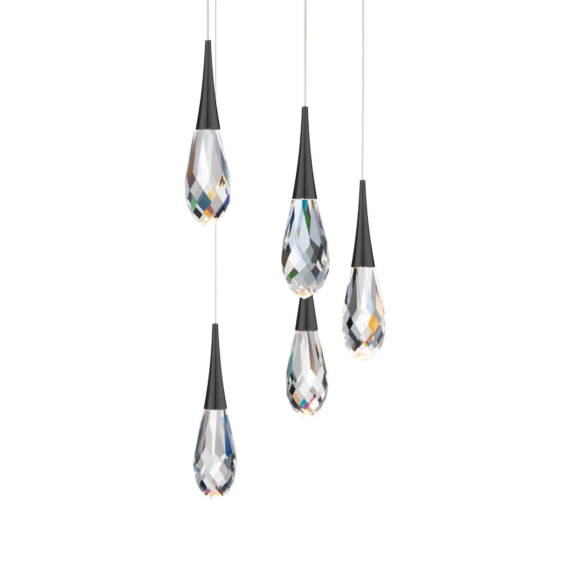 Hibiscus LED Crystal Multi Light Pendant Light - Richardrider