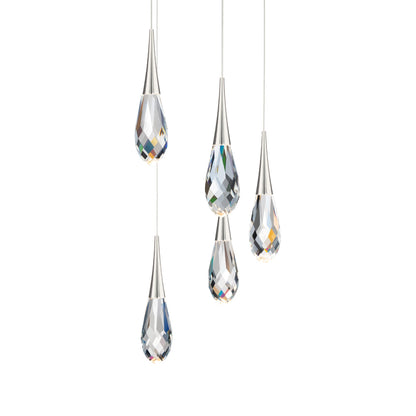 Hibiscus LED Crystal Multi Light Pendant Light - Richardrider