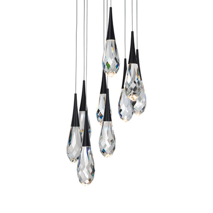 Hibiscus LED Crystal Multi Light Pendant Light - Richardrider
