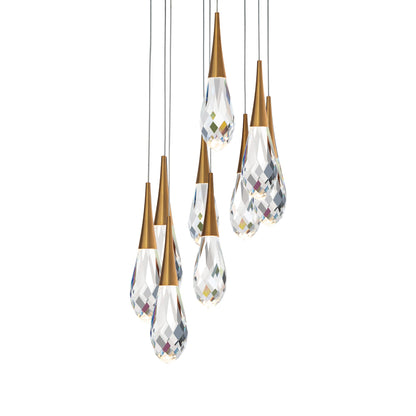 Hibiscus LED Crystal Multi Light Pendant Light - Richardrider