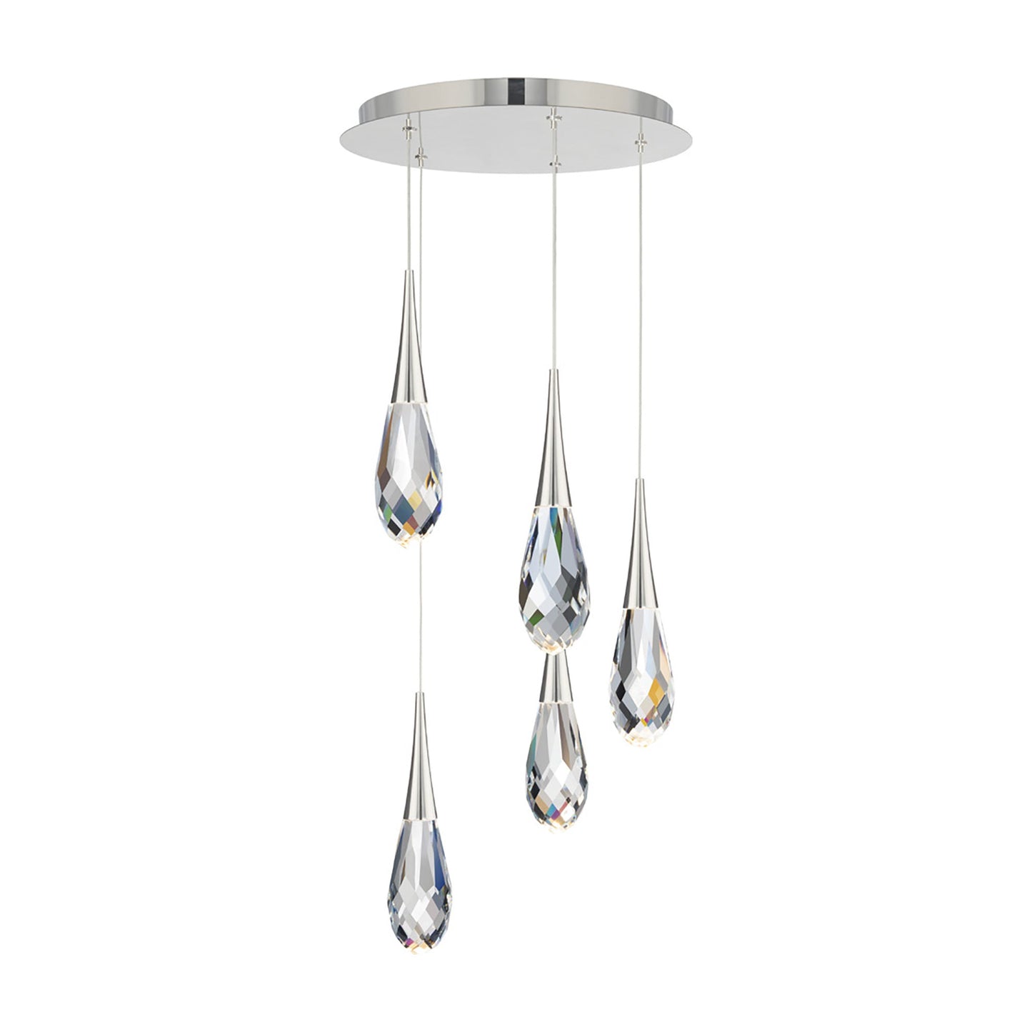 Hibiscus LED Crystal Multi Light Pendant Light - Richardrider