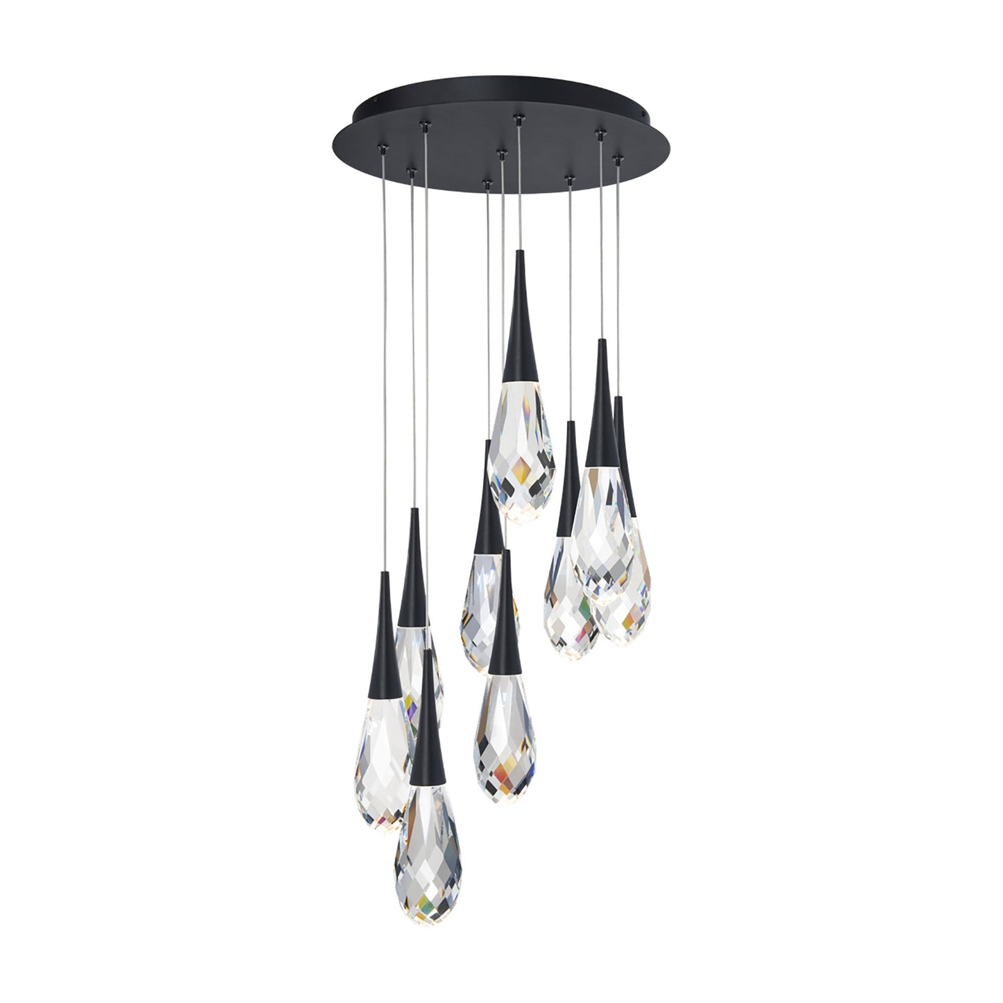 Hibiscus LED Crystal Multi Light Pendant Light - Richardrider