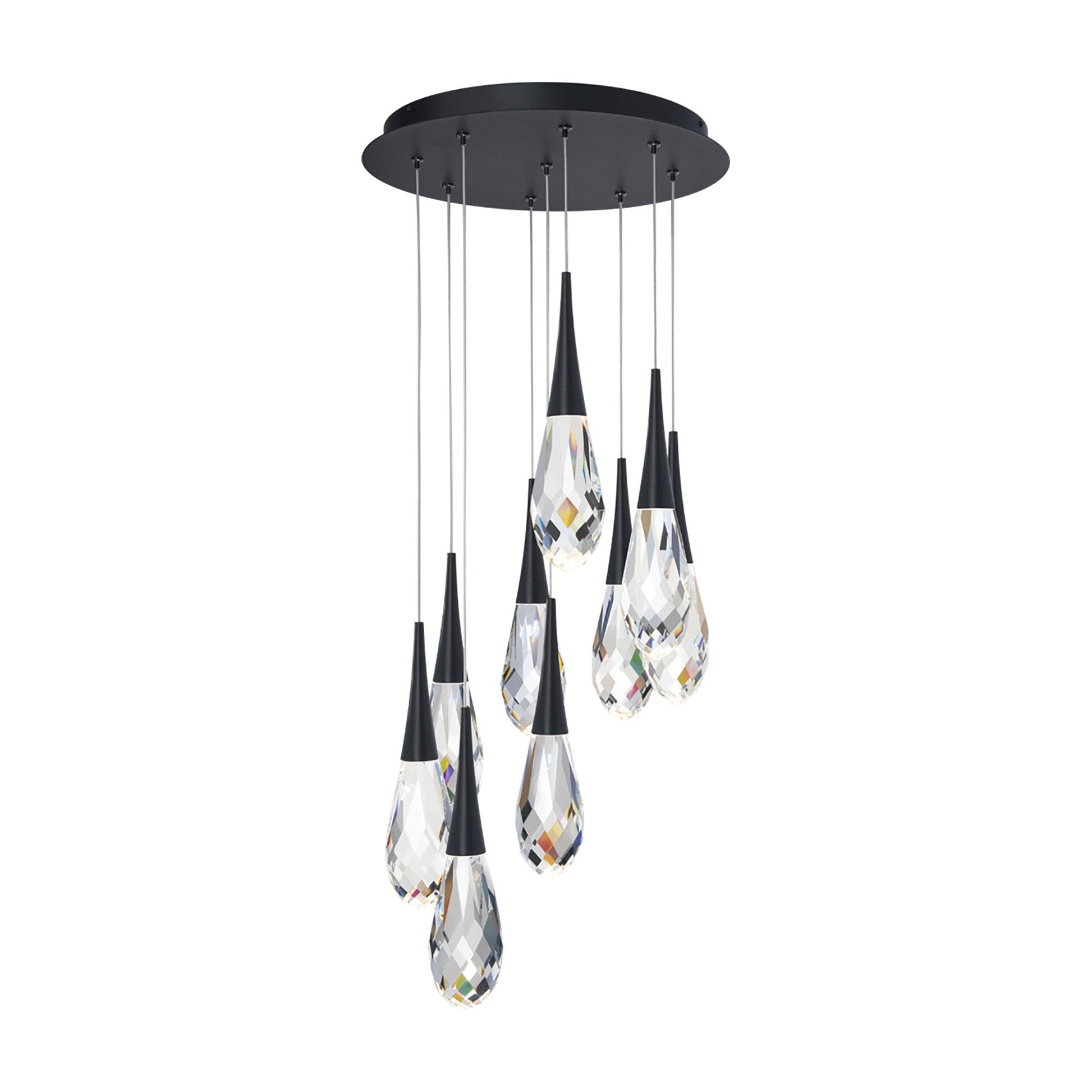 Hibiscus LED Crystal Multi Light Pendant Light - Richardrider