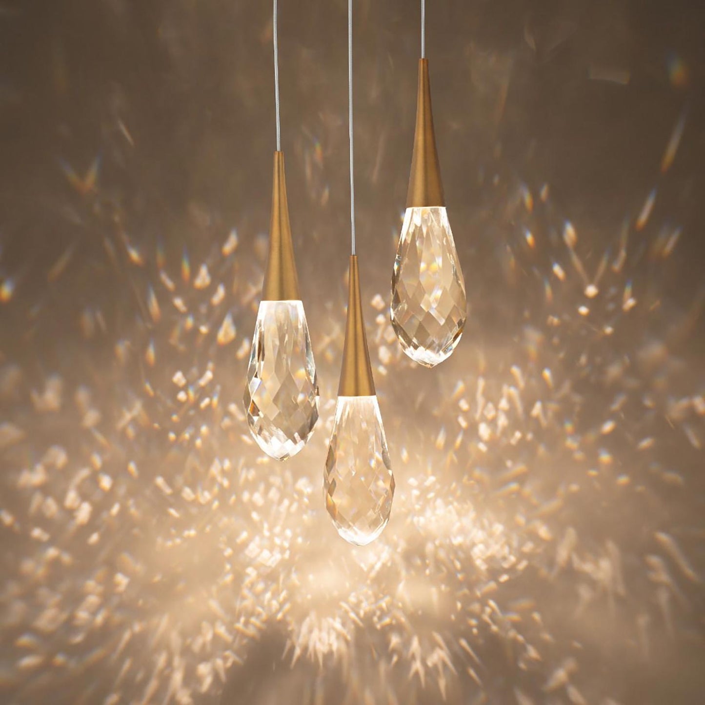 Hibiscus LED Crystal Multi Light Pendant Light - Richardrider