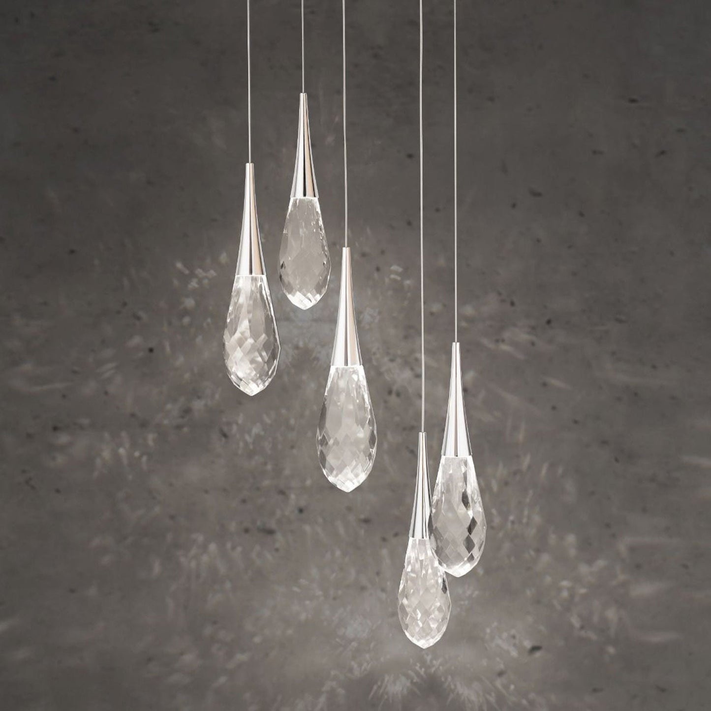 Hibiscus LED Crystal Multi Light Pendant Light - Richardrider