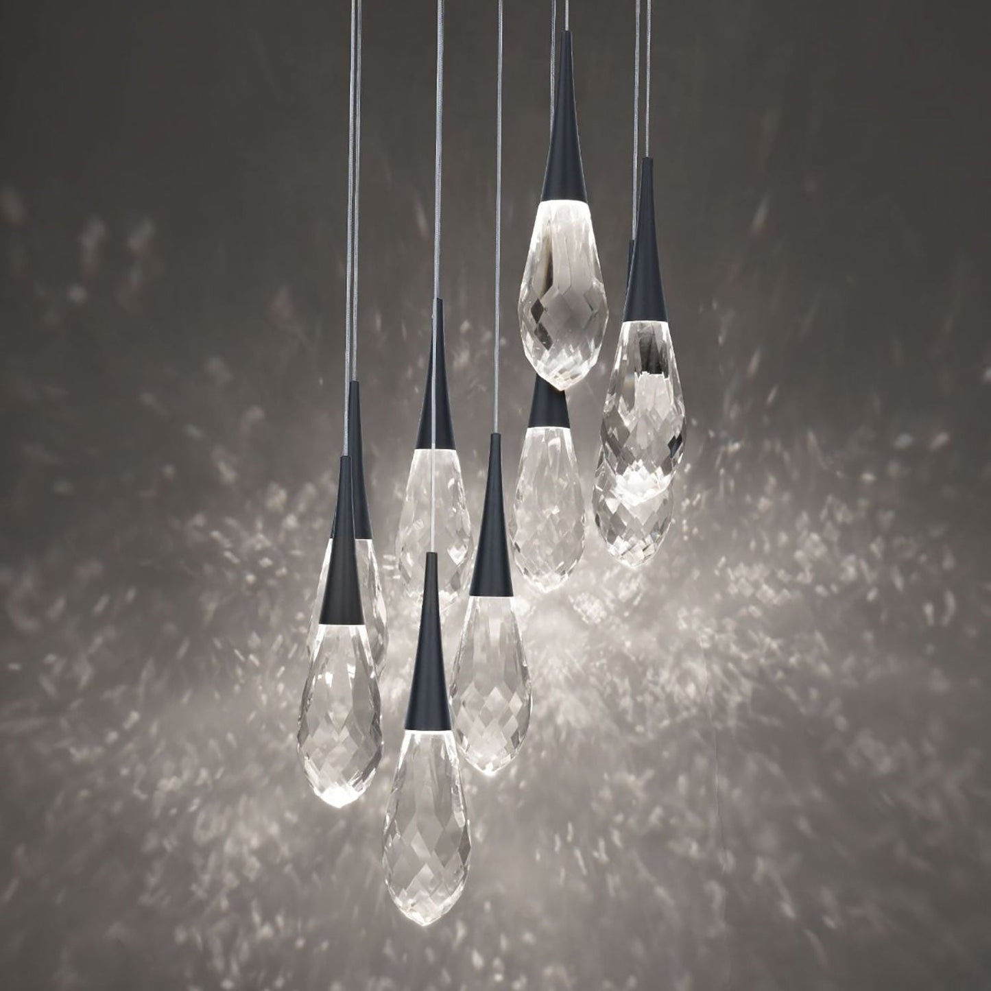 Hibiscus LED Crystal Multi Light Pendant Light - Richardrider