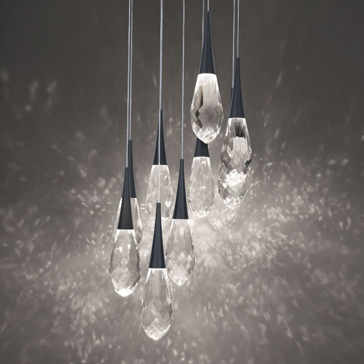 Hibiscus LED Crystal Multi Light Pendant Light - Richardrider