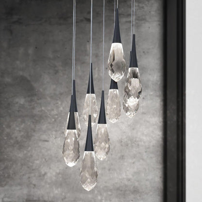 Hibiscus LED Crystal Multi Light Pendant Light - Richardrider