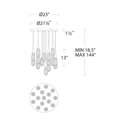 Hibiscus LED Crystal Multi Light Pendant Light - Richardrider