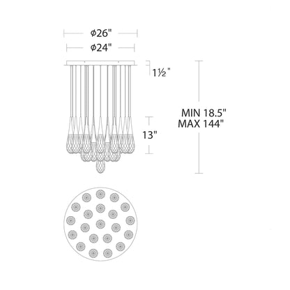 Hibiscus LED Crystal Multi Light Pendant Light - Richardrider