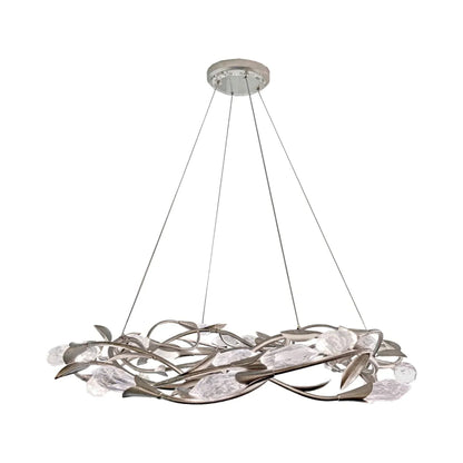Modern Linear/Round Floral Branches Crystal Chandelier - Richardrider