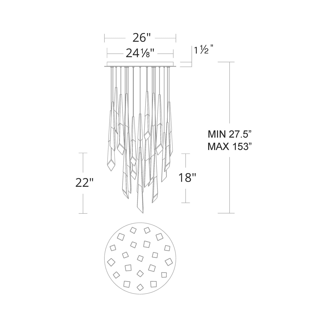 Solitude Round LED Multi Chandelier - Richardrider