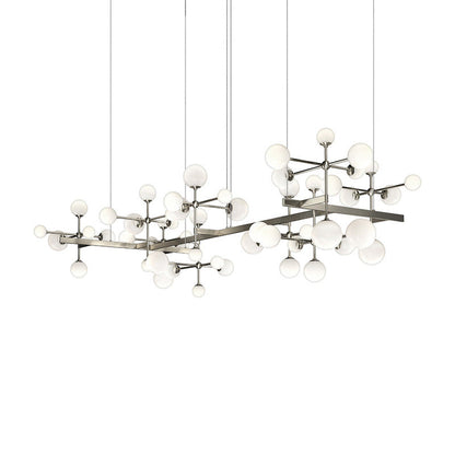Rhoemond Zig Zag LED Chandelier Metal & Cased Glass 95.5"W x 49.5"D