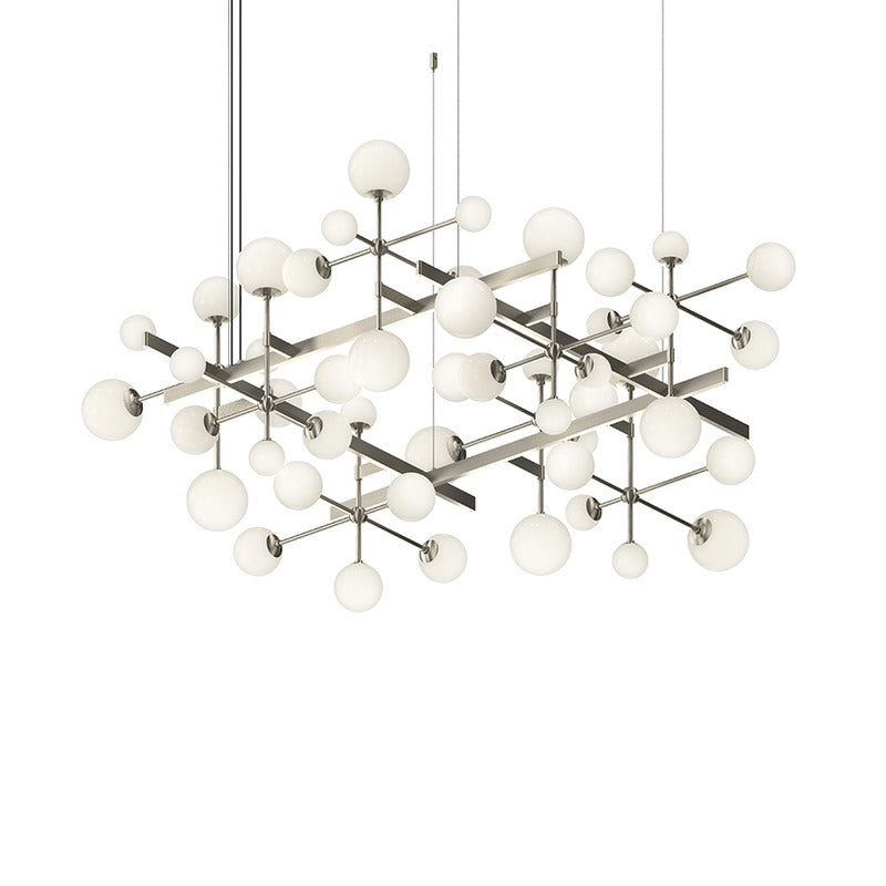 Rhoemond Square LED Chandelier Metal & Cased Glass 61"W x 56.75"D